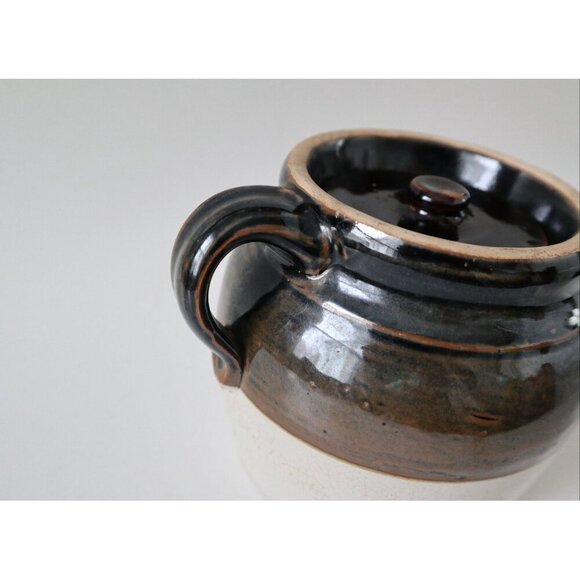 Vintage Bean Crock Pot handle Stoneware  1940's - Picture 5 of 6